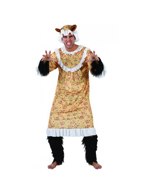 Adult Big Bad Wolf Granny Halloween Fairytale Fancy Dress Costume eBay