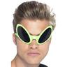 View Item Adult Alien Eye Green Fancy Dress Shades UFO Sunglasses Bug Eyes Insect