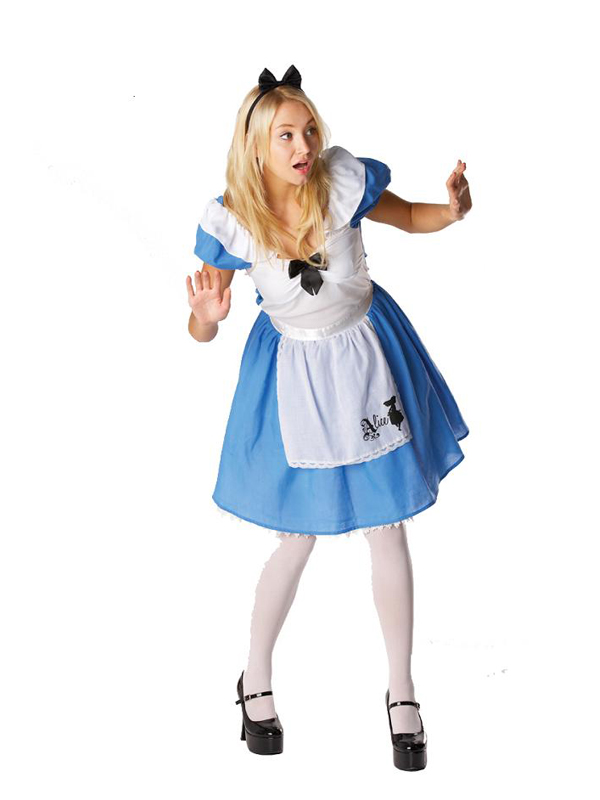 Adult Licensed Disney Alice In Wonderland Fancy Dress Costume Ladies Women Ebay 5038