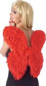 View Item Soft Red Feather Wings Fancy Dress Fairy Accessory