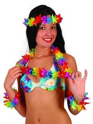 4 Piece Garland Set Fancy Dress Hawaiian Party Lei Accessory