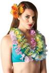 View Item Blue/White/Yellow Hawaiian Flower Lei Party Fancy Dress Costume Garland Luau