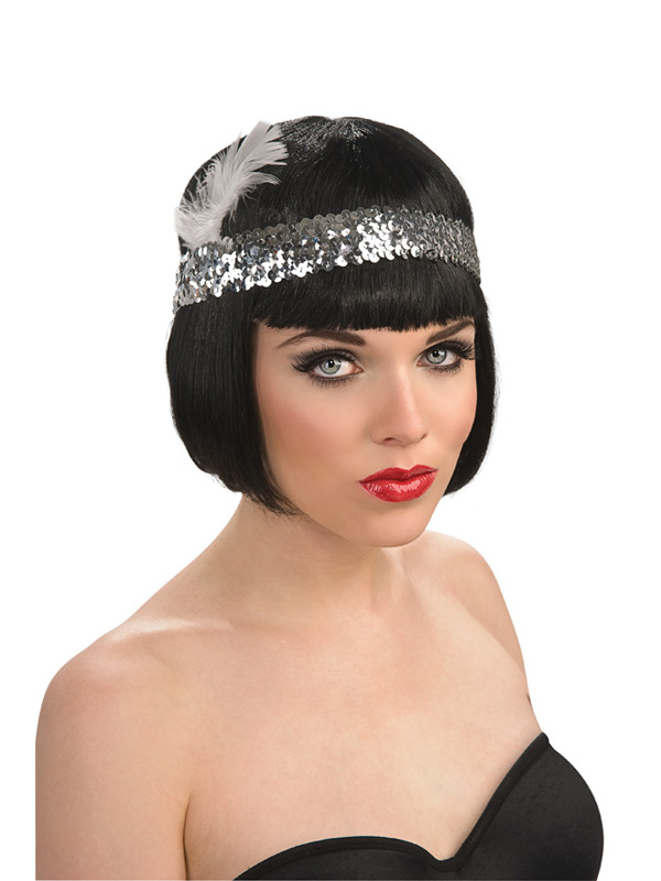 1920+Headpieces Sequin Flapper Headpiece 1920's Fancy Dress Gangster Charleston ...