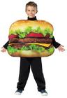 View Item Child 7-10 Years Cheeseburger Hamburger Food Fancy Dress Costume Kids Boys Girls