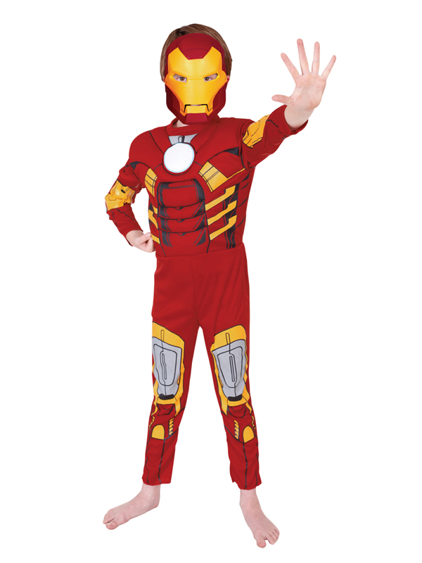 Child Licensed Iron Man Deluxe Fancy Dress Costume Kids Boys 38 years