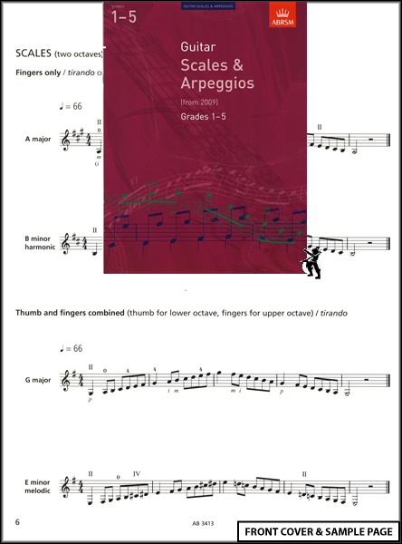 Classical Guitar Scales And Arpeggios Grades 1 5 Abrsm Ebay