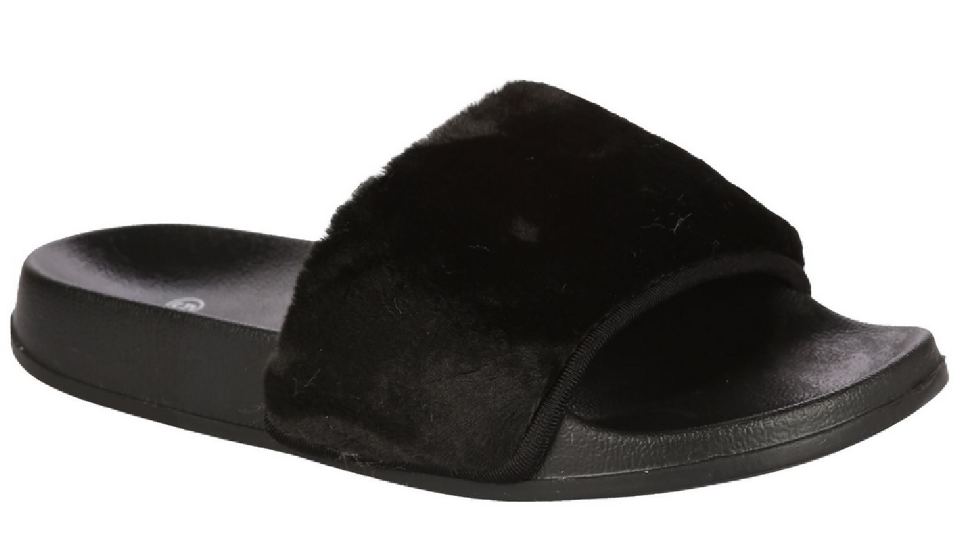 womens fur slider slippers