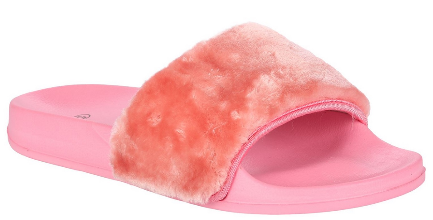 womens fur slider slippers