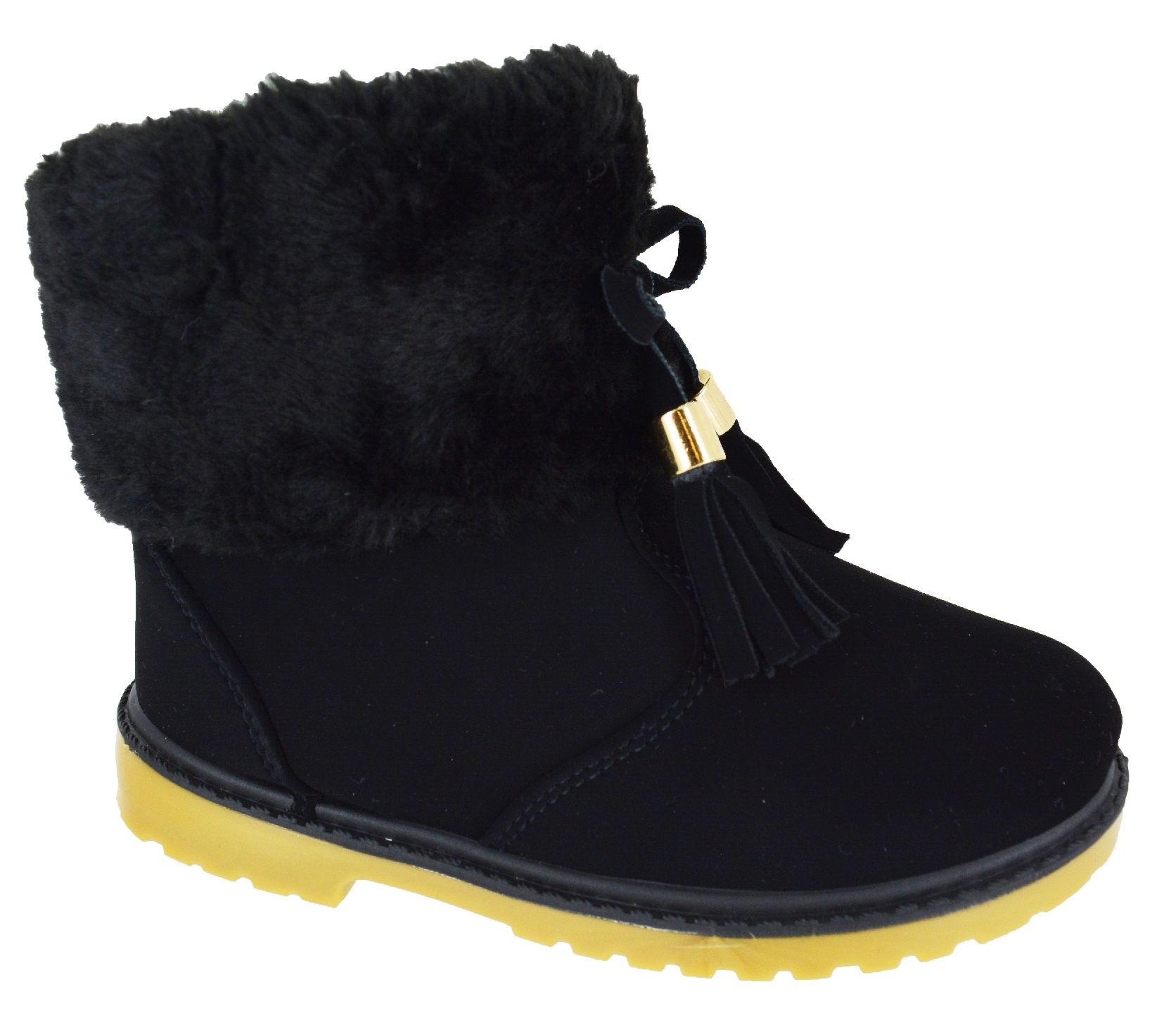 NEW KIDS GIRLS FASHION INFANTS ANKLE ZIP WARM WINTER FUR SNOW BOOTS