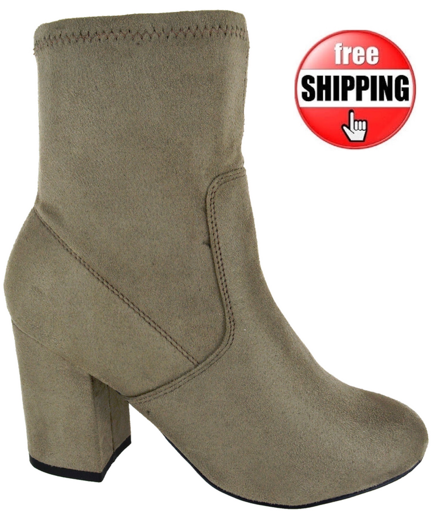 chunky block heel chelsea boots