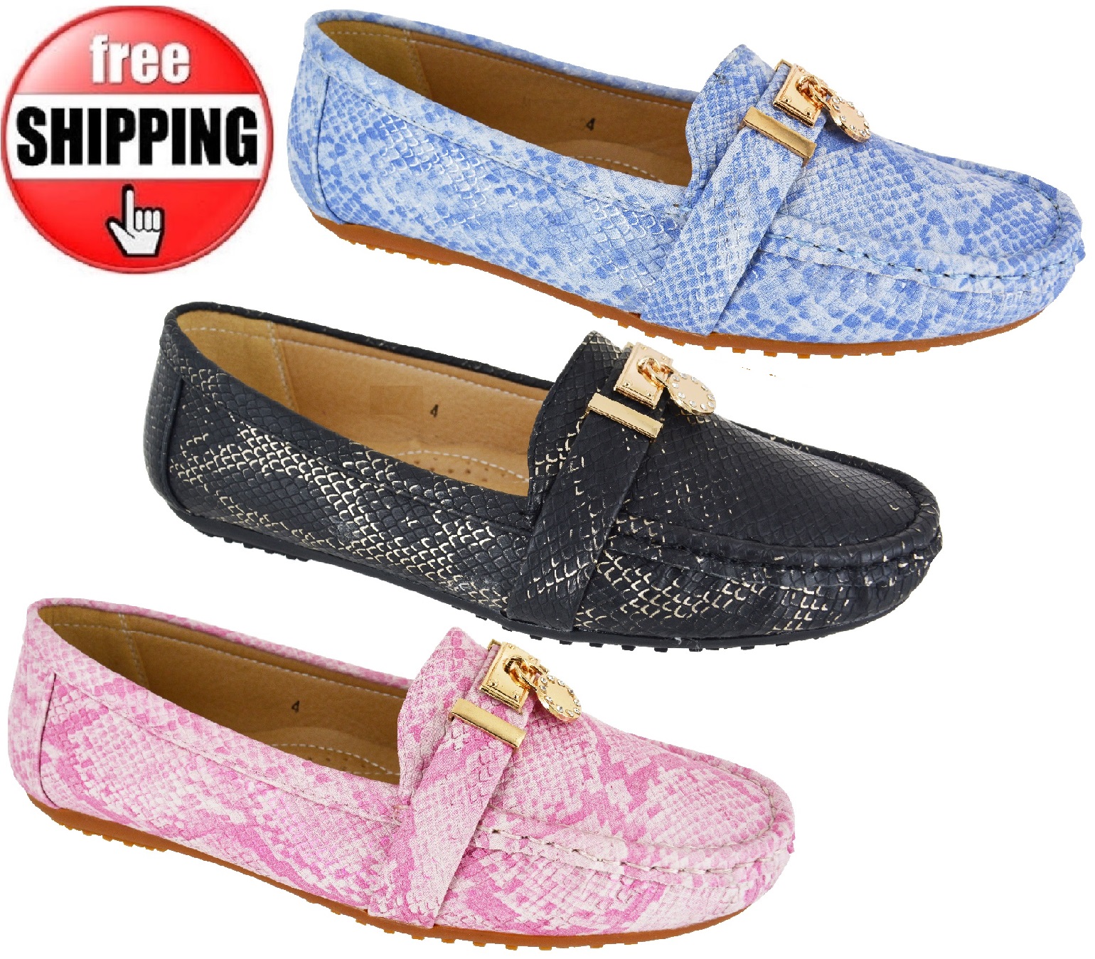 womens snake skin loafers