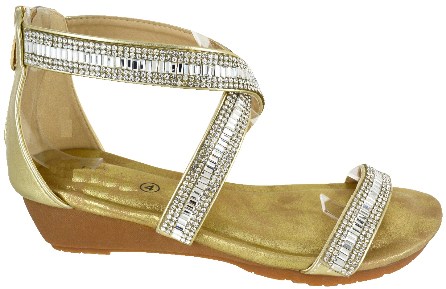 White Strappy Low Heeled Sandals | Missguided | Strappy wedding shoes, Bride shoes low heel 