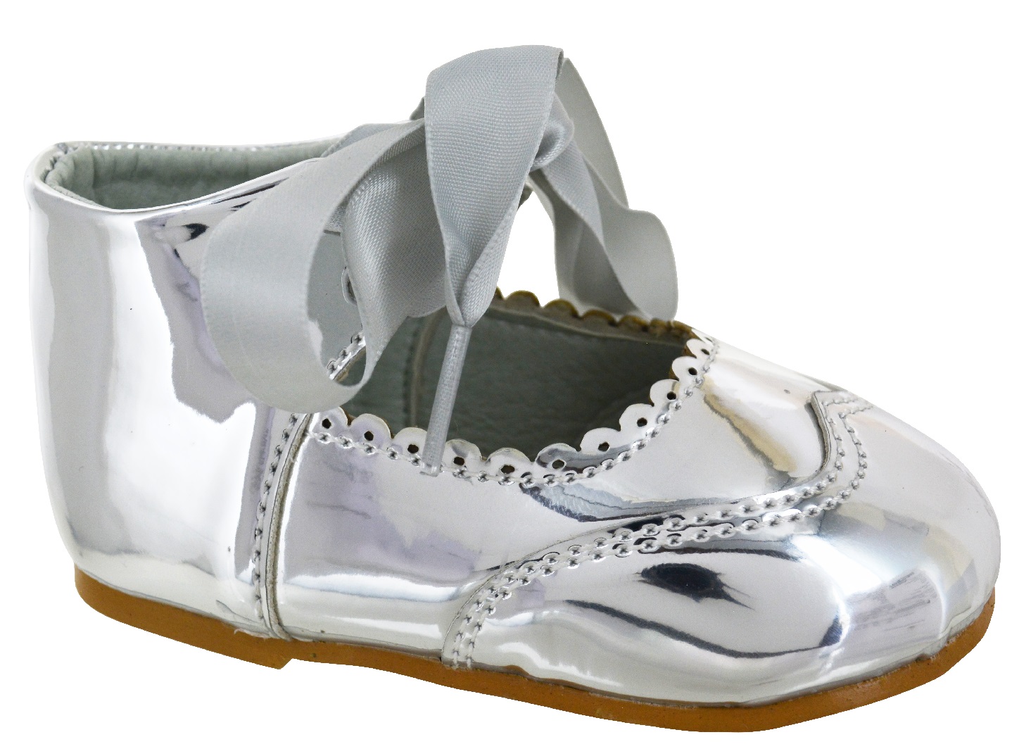 KIDS GIRLS INFANTS BABY FLAT BRIDAL PARTY WEDDING BOW GLOSSY SATIN SHOES SZ 3-8