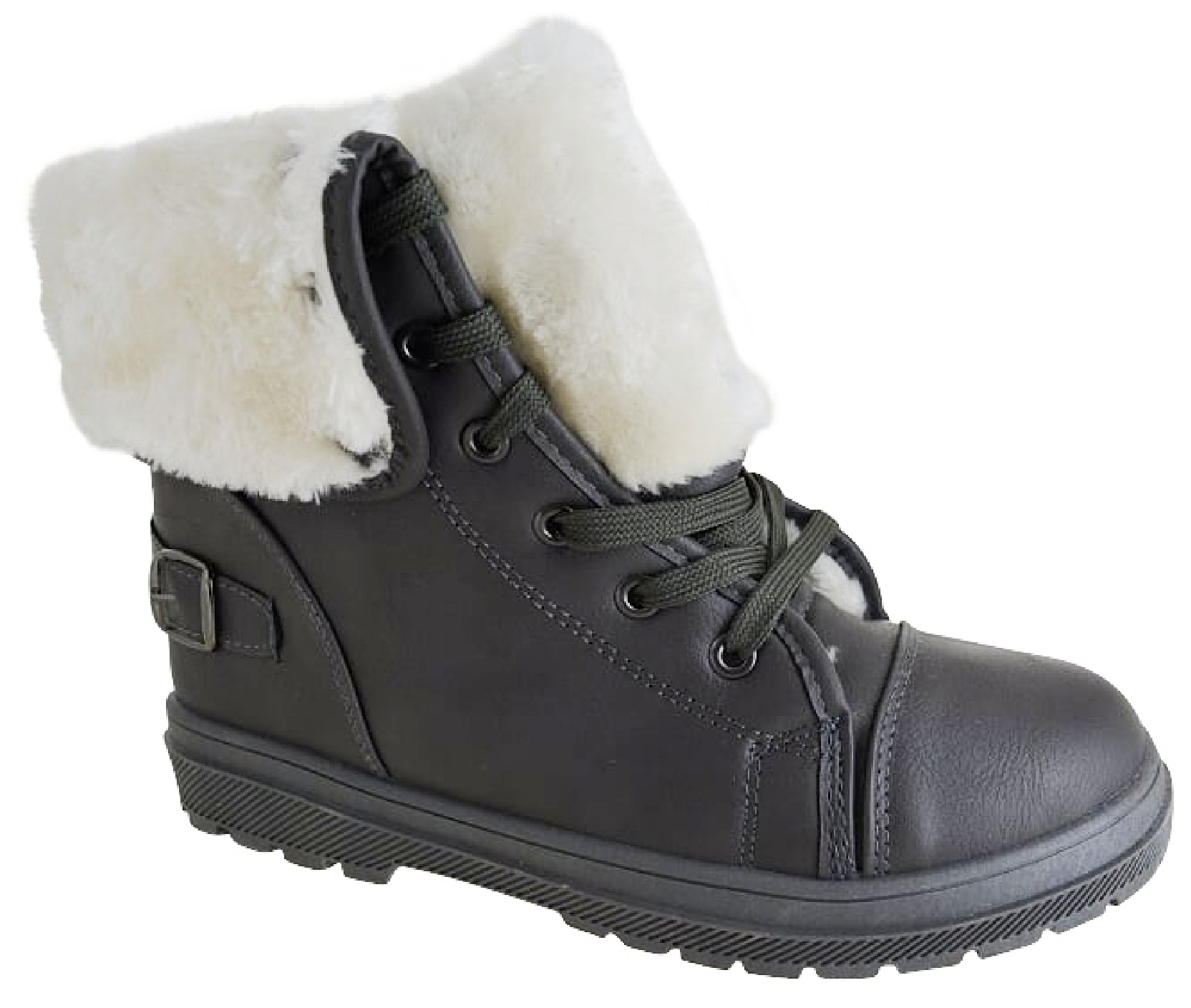 LADIES WINTER FAUX FUR LINED SHOES WOMENS CASUAL COMFY TRAINERS ANKLE BOOTS SIZE