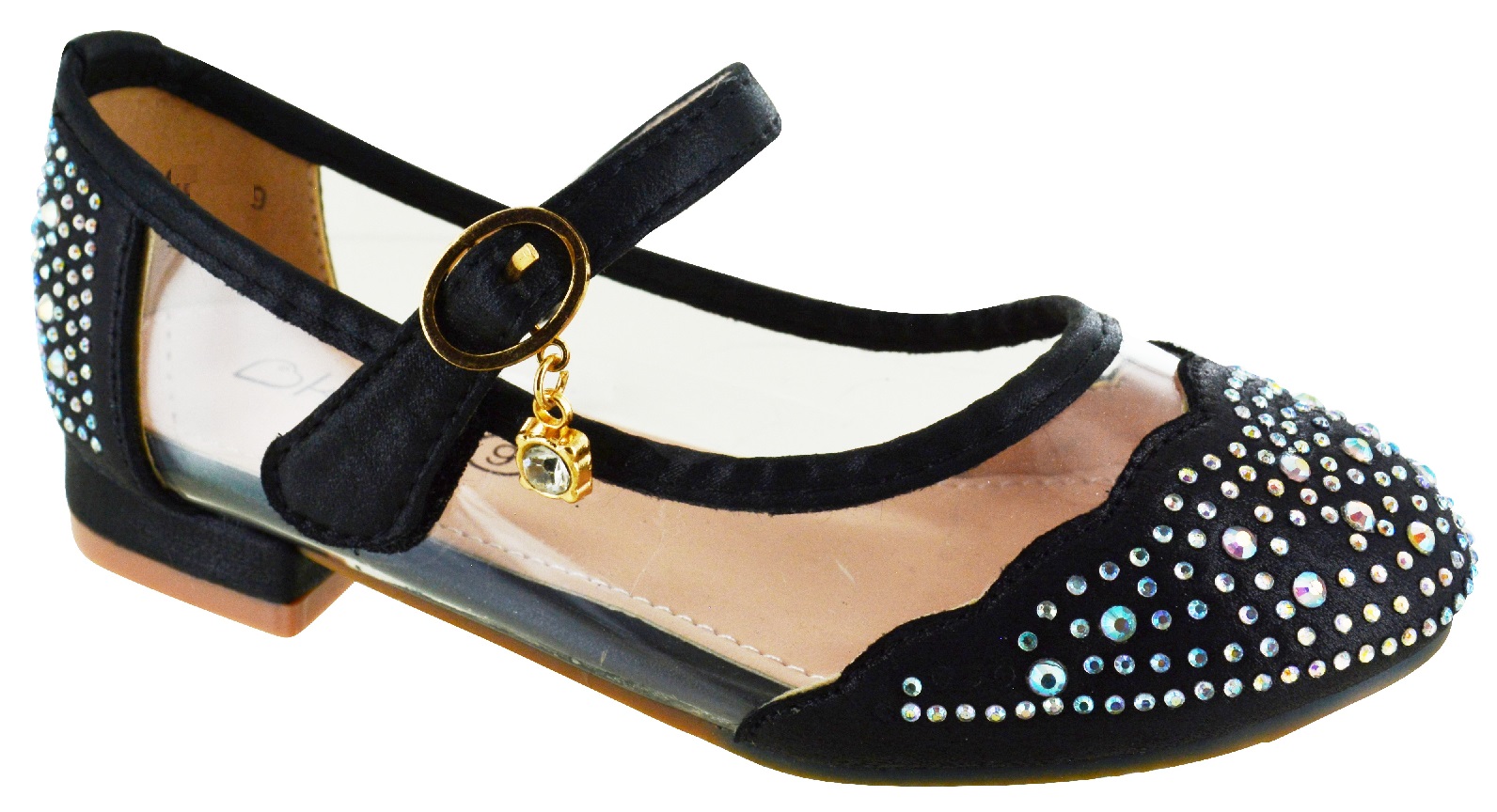 KIDS CHILDRENS GIRLS FLAT DIAMANTE PARTY SHOES BRIDAL WEDDING SUMMER SANDALS SZ