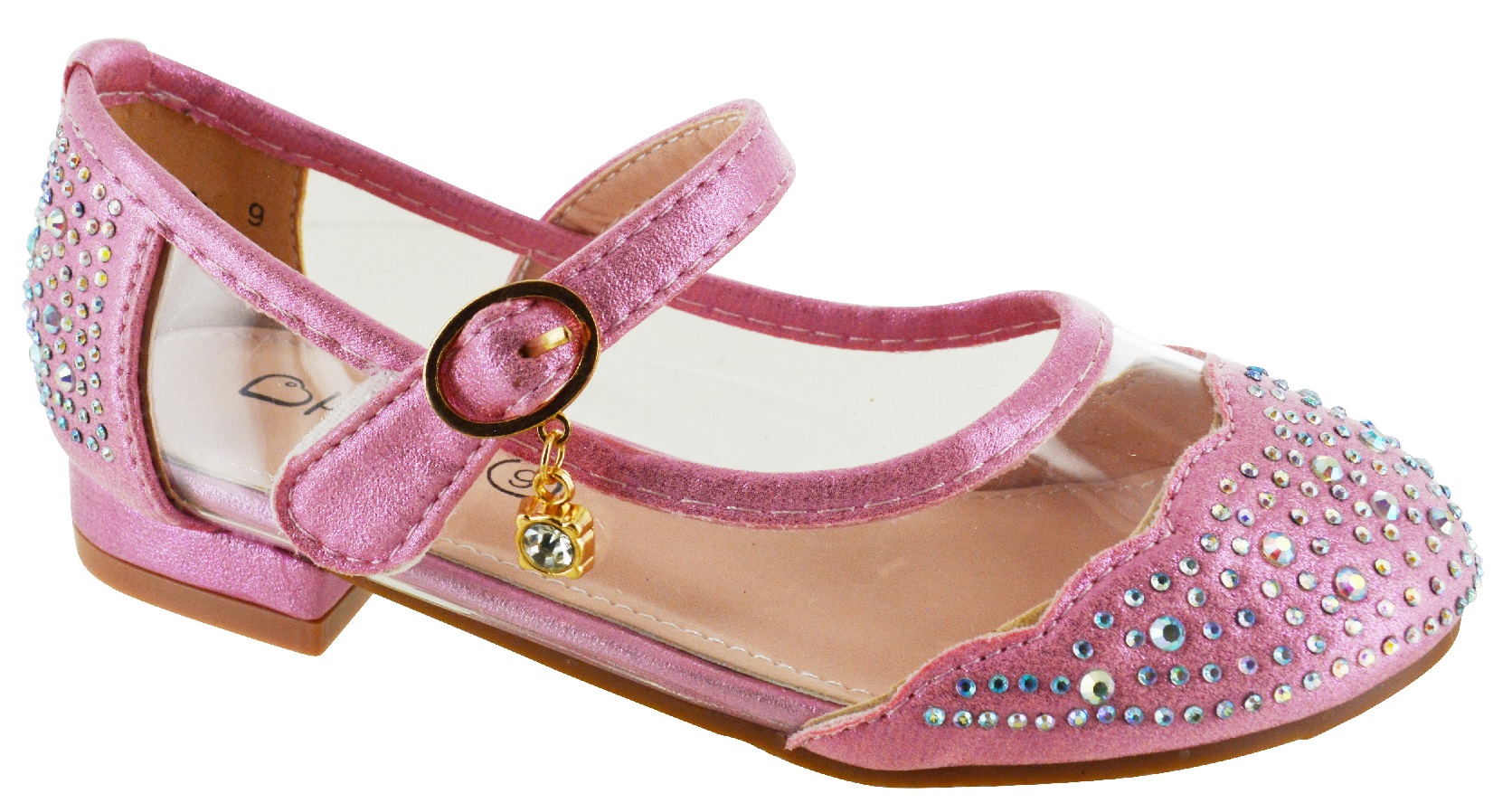 KIDS CHILDRENS GIRLS FLAT DIAMANTE PARTY SHOES BRIDAL WEDDING SUMMER SANDALS SZ