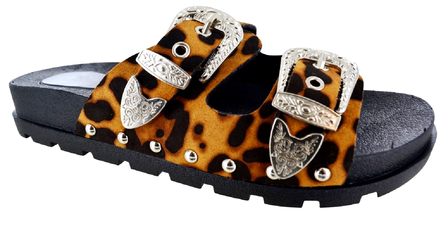 womens studded sliders