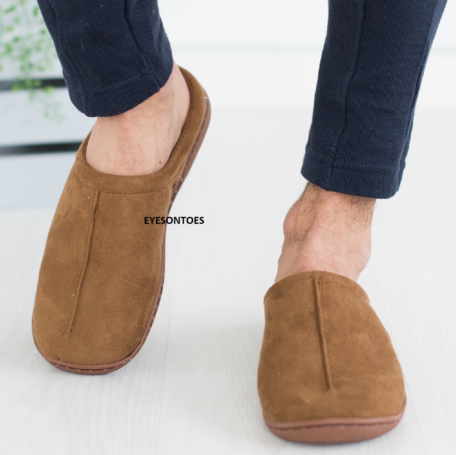 SLIP ON SLIDER COMFORT MENS INDOOR FLEECE WARM WINTER COMFY MULES SHOES SIZE