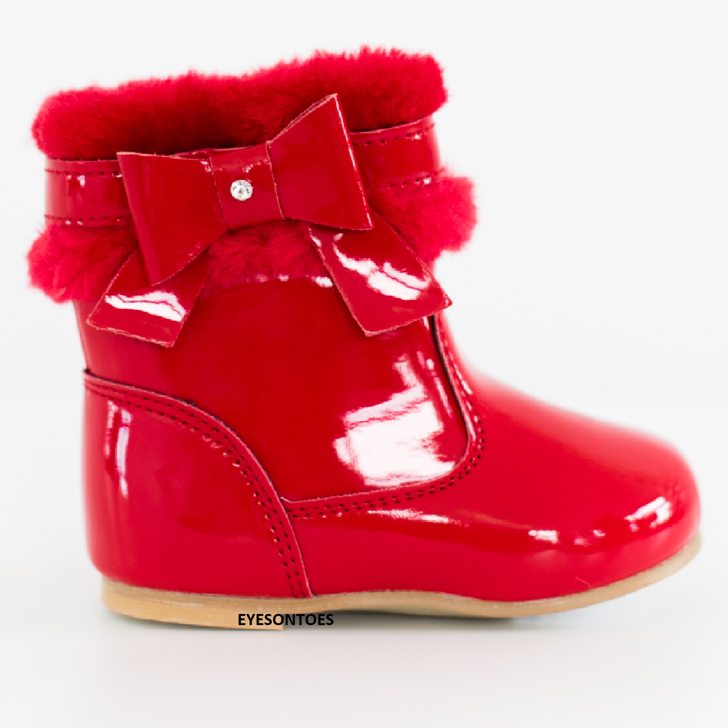 Enfant Bébé Strass Enfants filles Bow Bébé Chaussure Cheville Hiver espagnol Boot sz