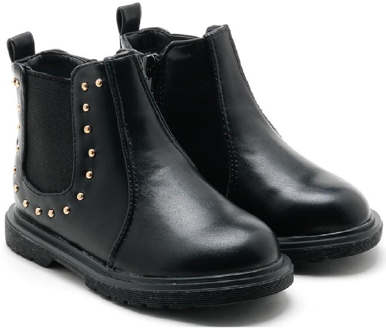KIDS GIRLS BABY INFANTS FLAT ANKLE CHELSEA DEALER STUDS ZIP WINTER SHOES BOOTS