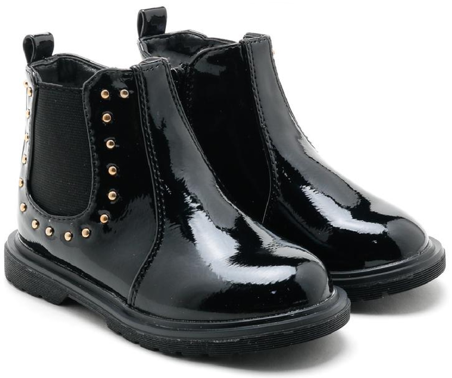 KIDS GIRLS BABY INFANTS FLAT ANKLE CHELSEA DEALER STUDS ZIP WINTER SHOES BOOTS