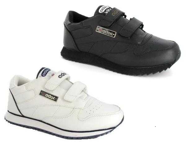 boys white velcro trainers