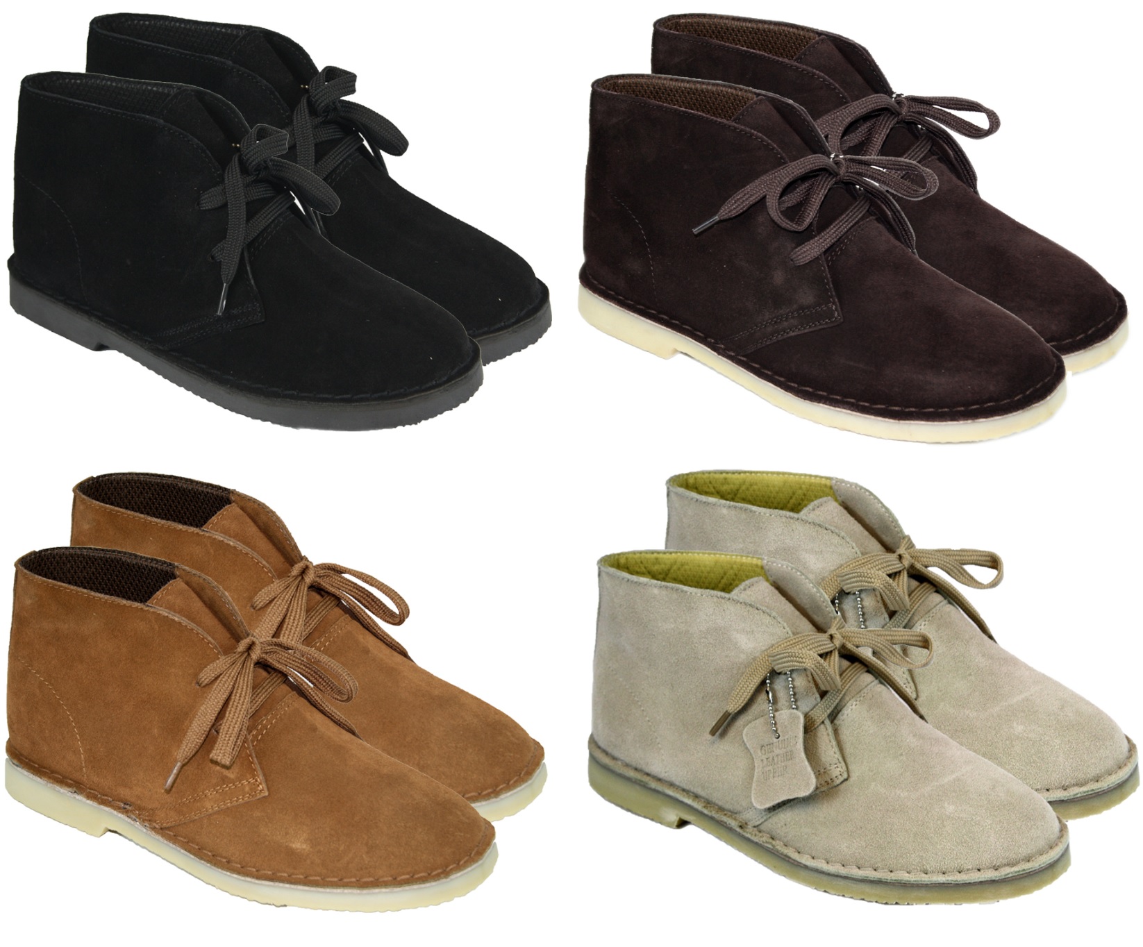 MENS HI TOP DESERT BOOTS SUEDE LEATHER LACE UP ANKLE DESERT TRAINERS SHOES NEW eBay