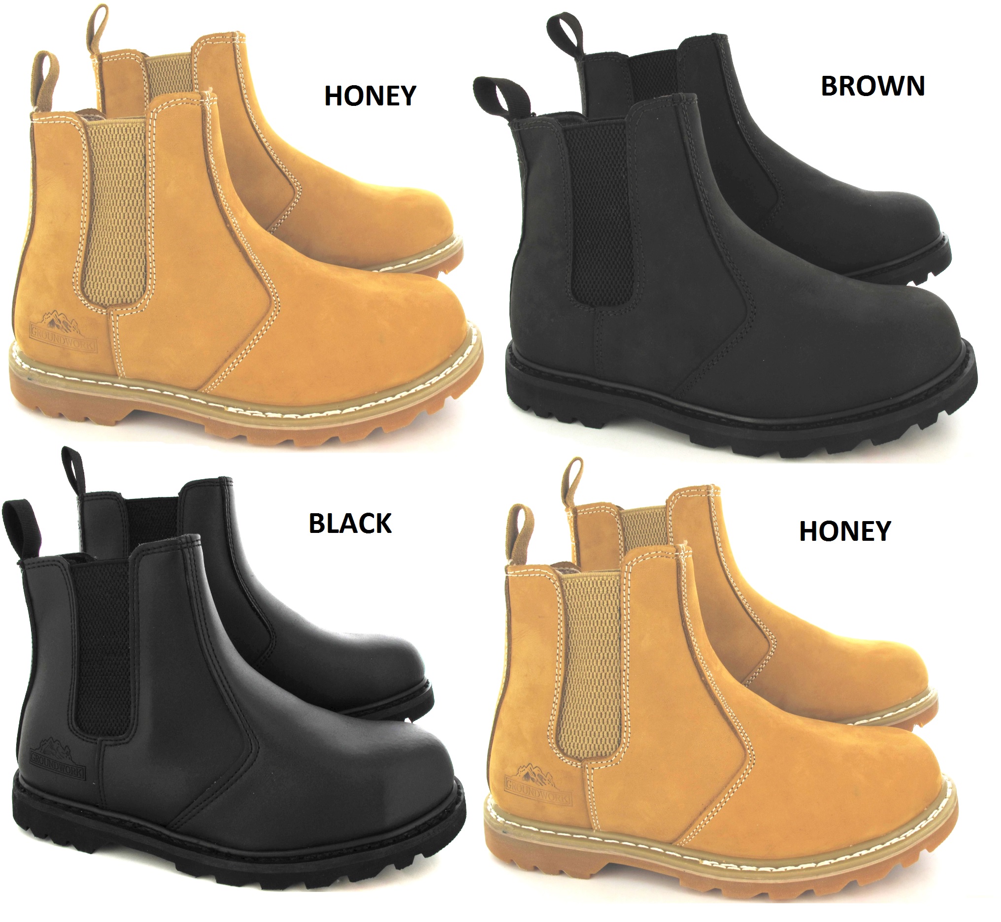 pull on safety toe work boots