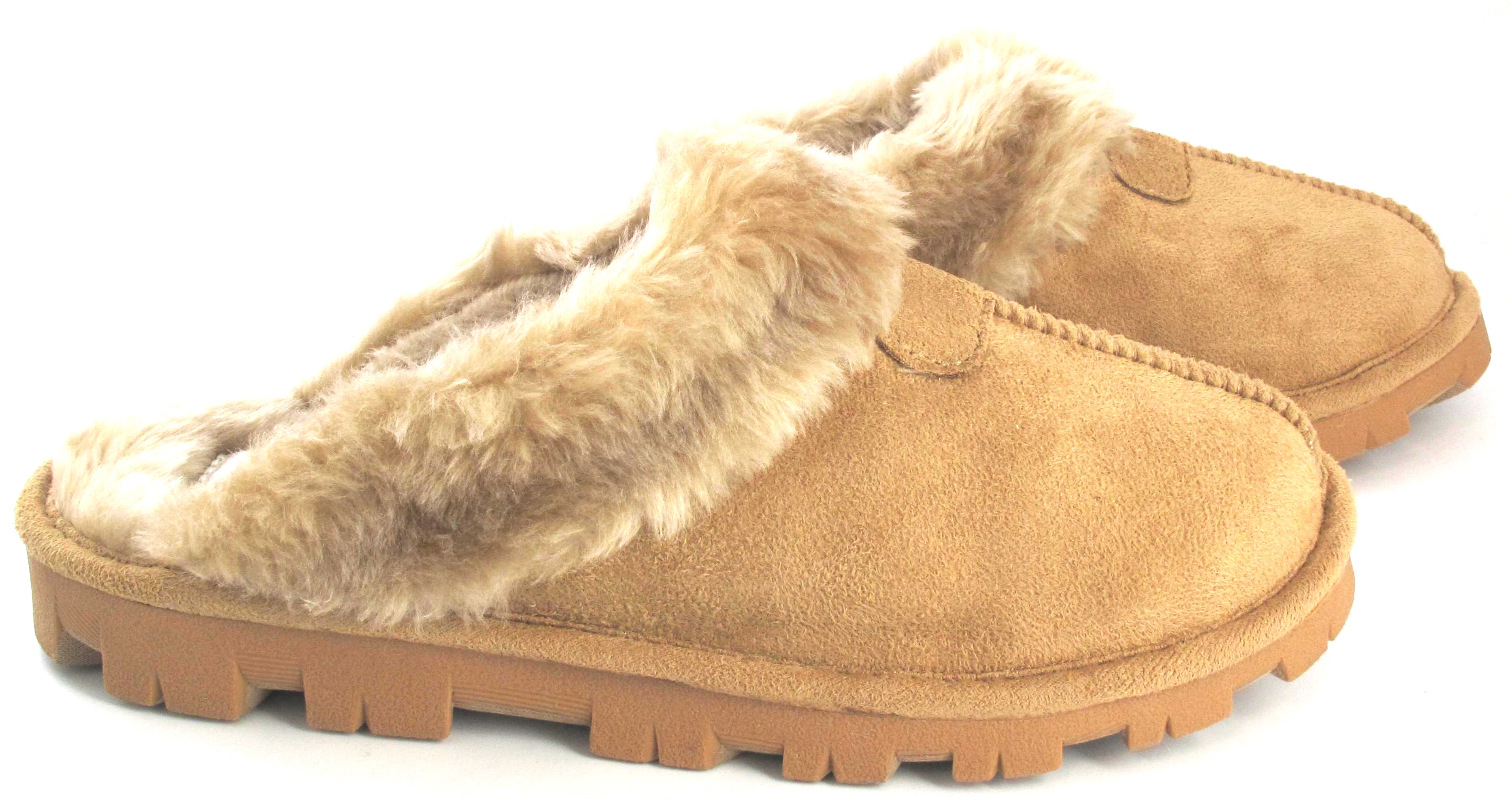 ladies fur slippers