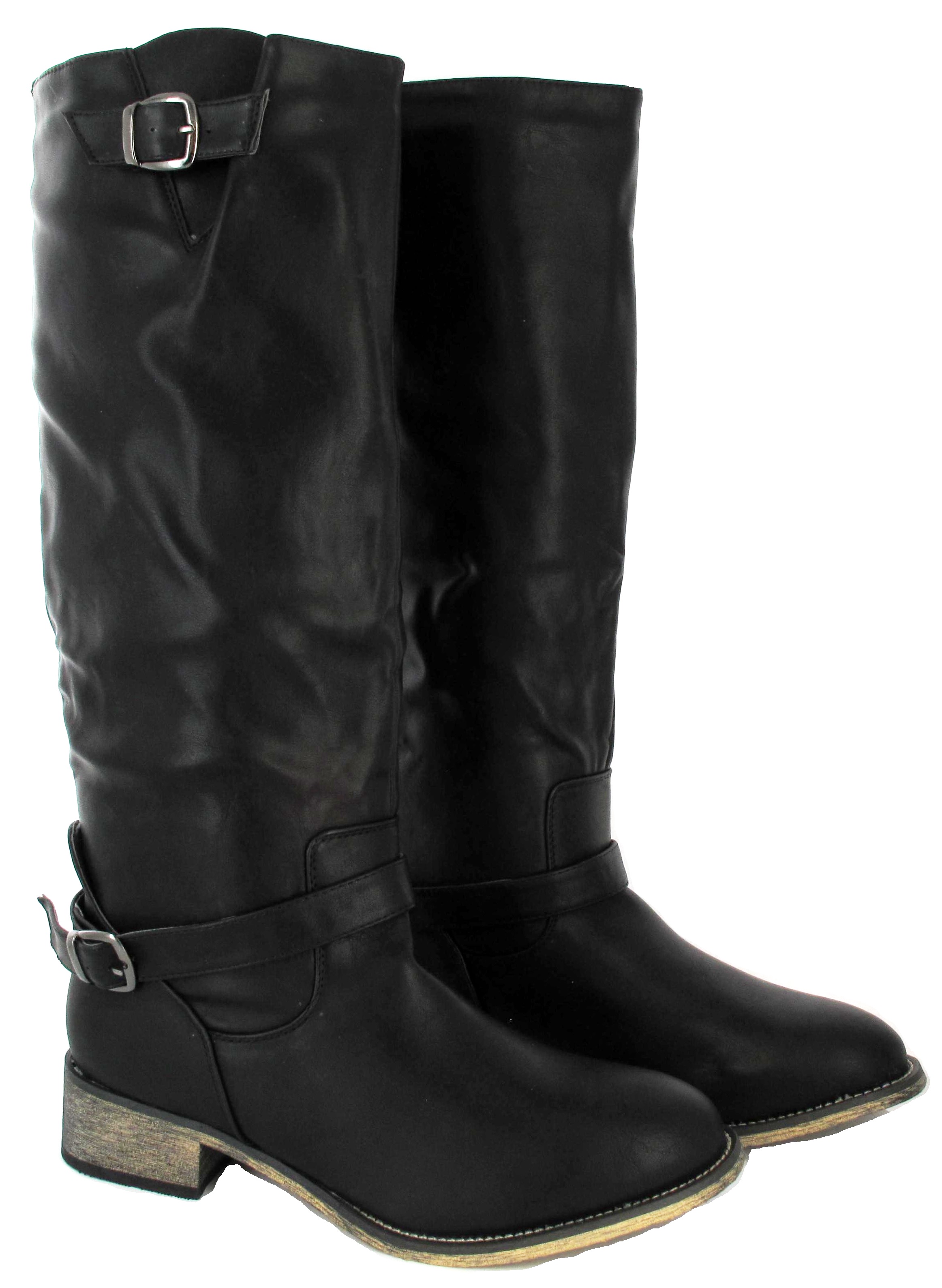 wide leg biker boots