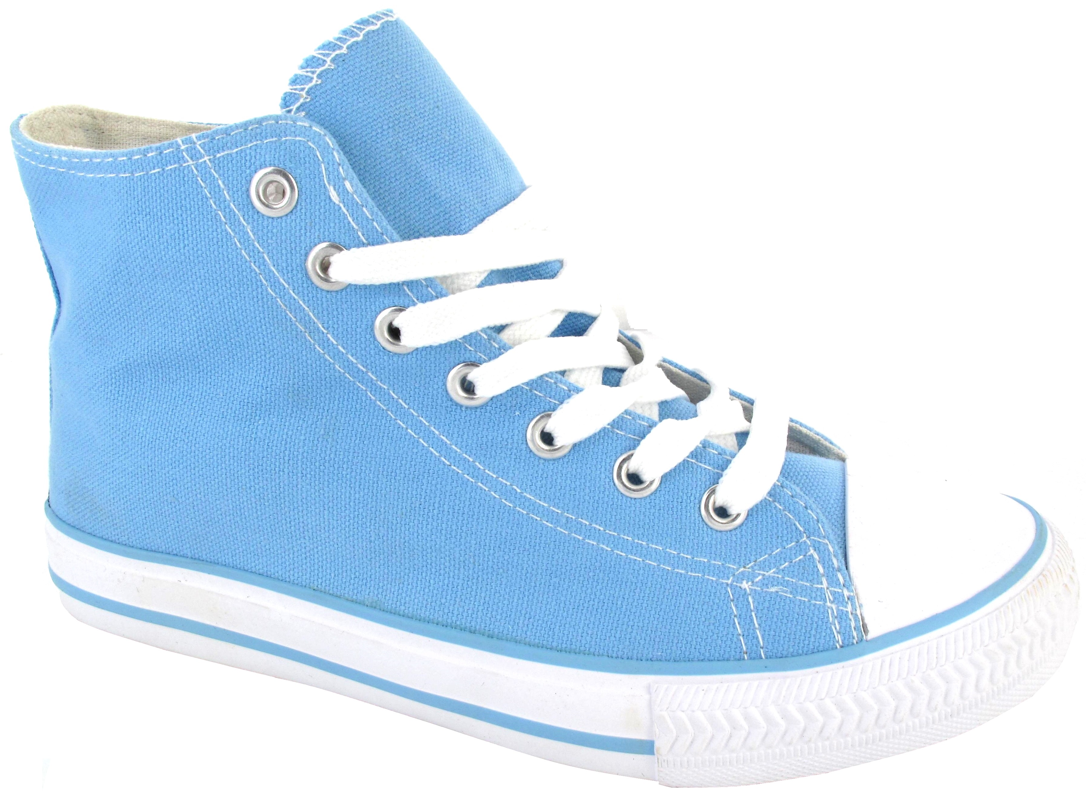 LADIES HI HIGH TOP GIRLS BOYS WOMENS SKATE CANVAS TRAINER BOOTS SHOES