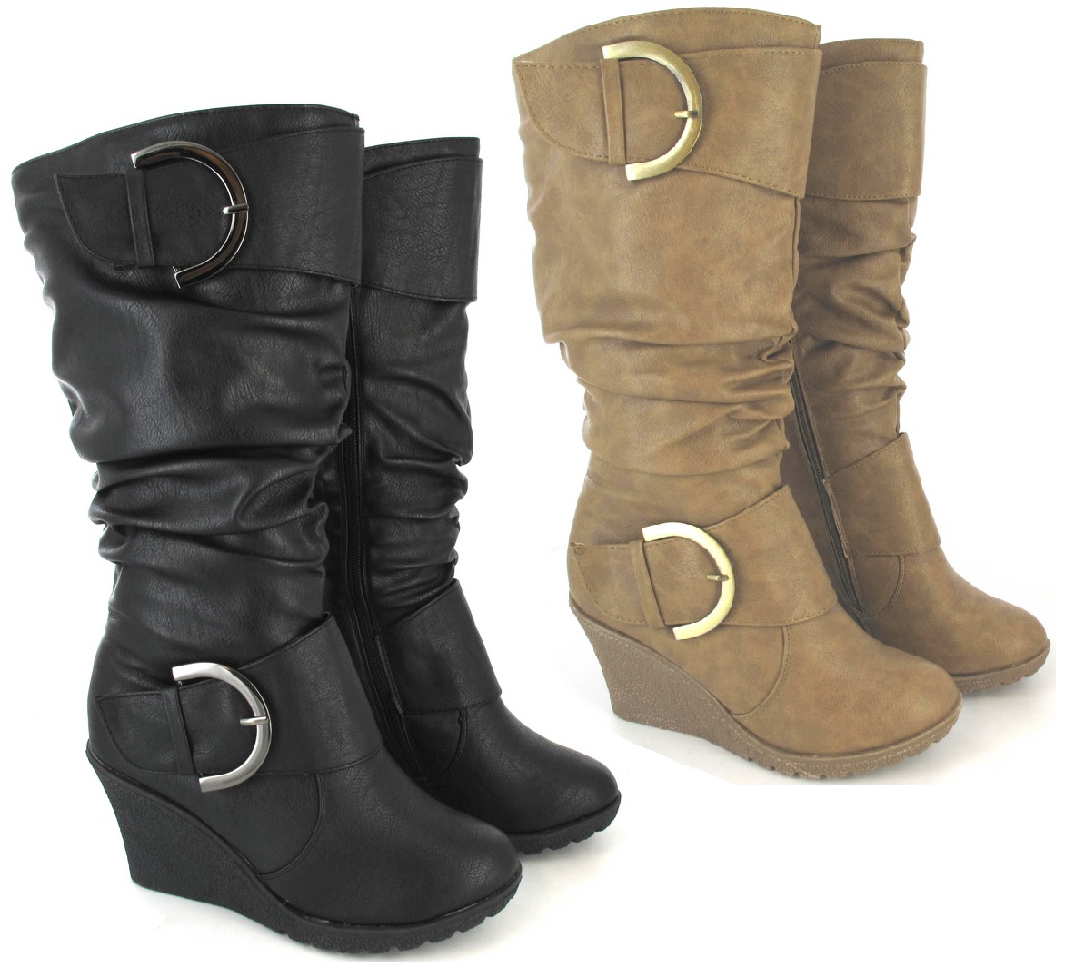 comfortable knee high boots with heel