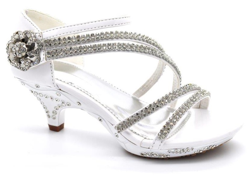 KIDS CHILDRENS GIRLS HIGH MID HEEL DIAMANTE PARTY BRIDESMAID KIDS-CHILDRENS-GIRLS-HIGH-MID-HEEL-DIAMANTE-PARTY- - KIDS CHILDRENS GIRLS HIGH MID HEEL DIAMANTE PARTY BRIDESMAID