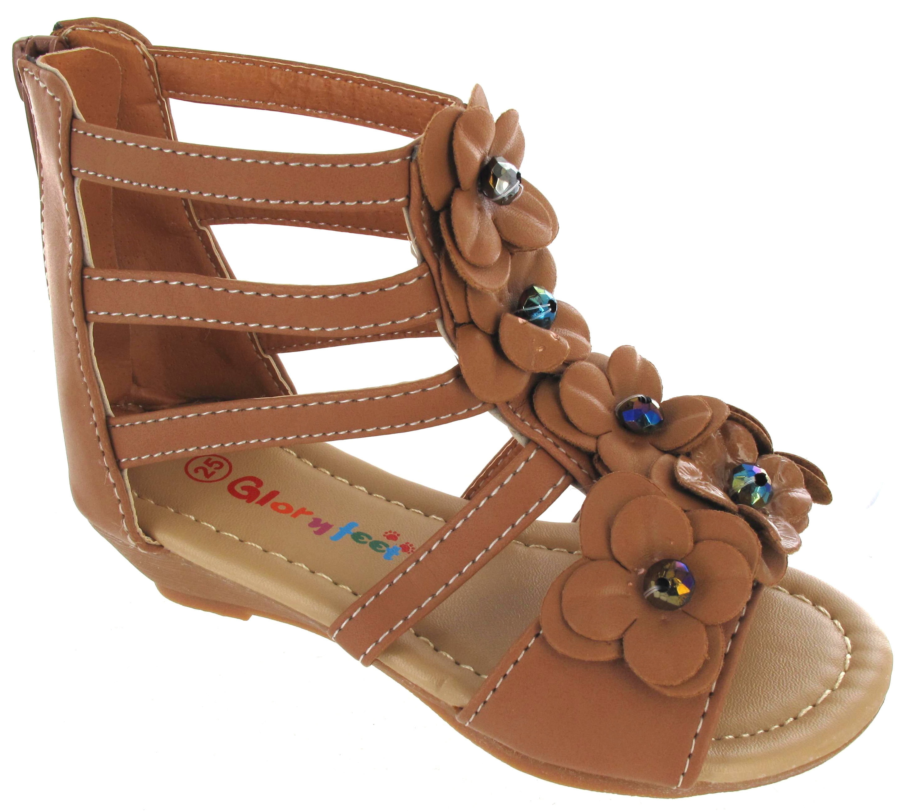 GIRLS SANDALS KIDS INFANTS TODDLERS SUMMER WALKING FLOWER BEACH SHOES ...