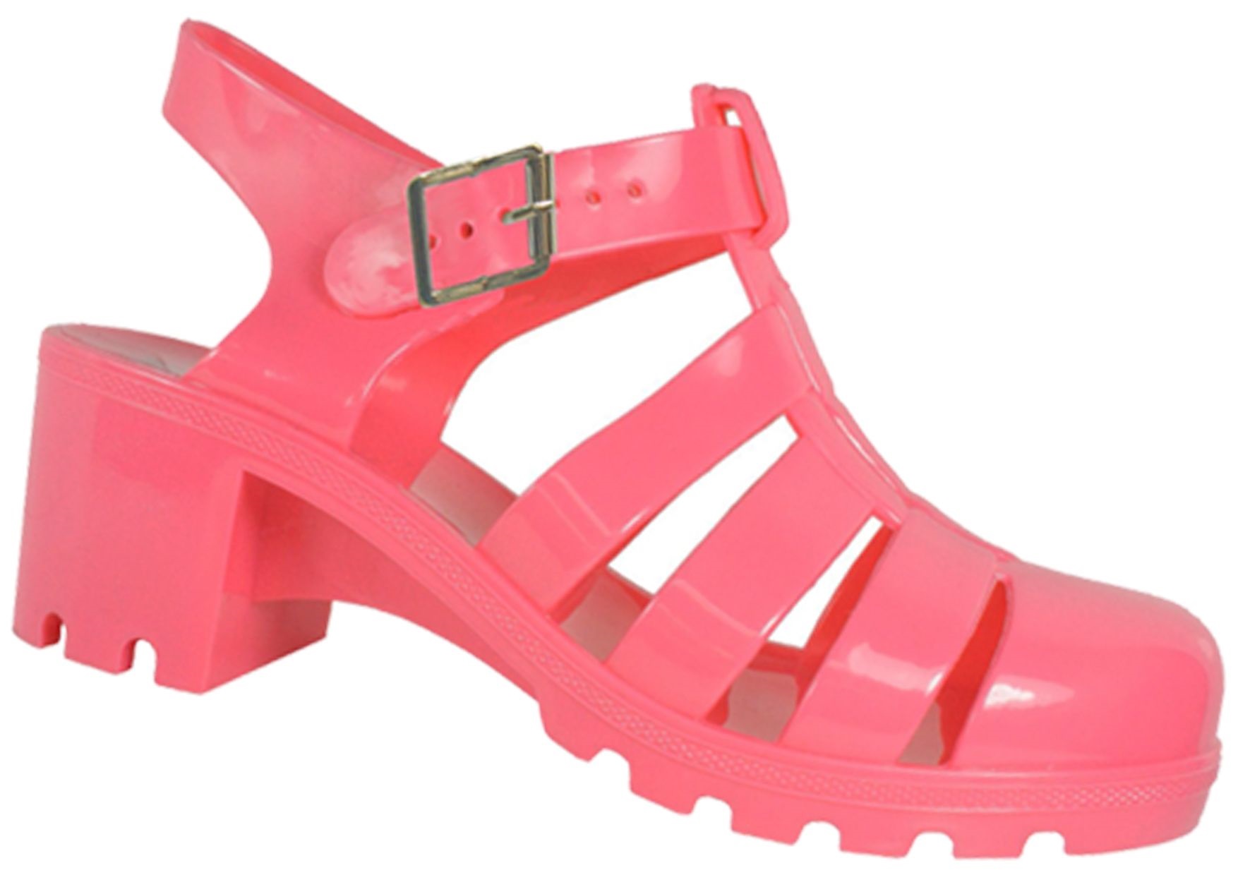 LADIES WOMENS JELLY SANDAL FLAT SUMMER BEACH RETRO GIRLS FLIP FLOPS SANDALS SIZE - Picture 18 of 22