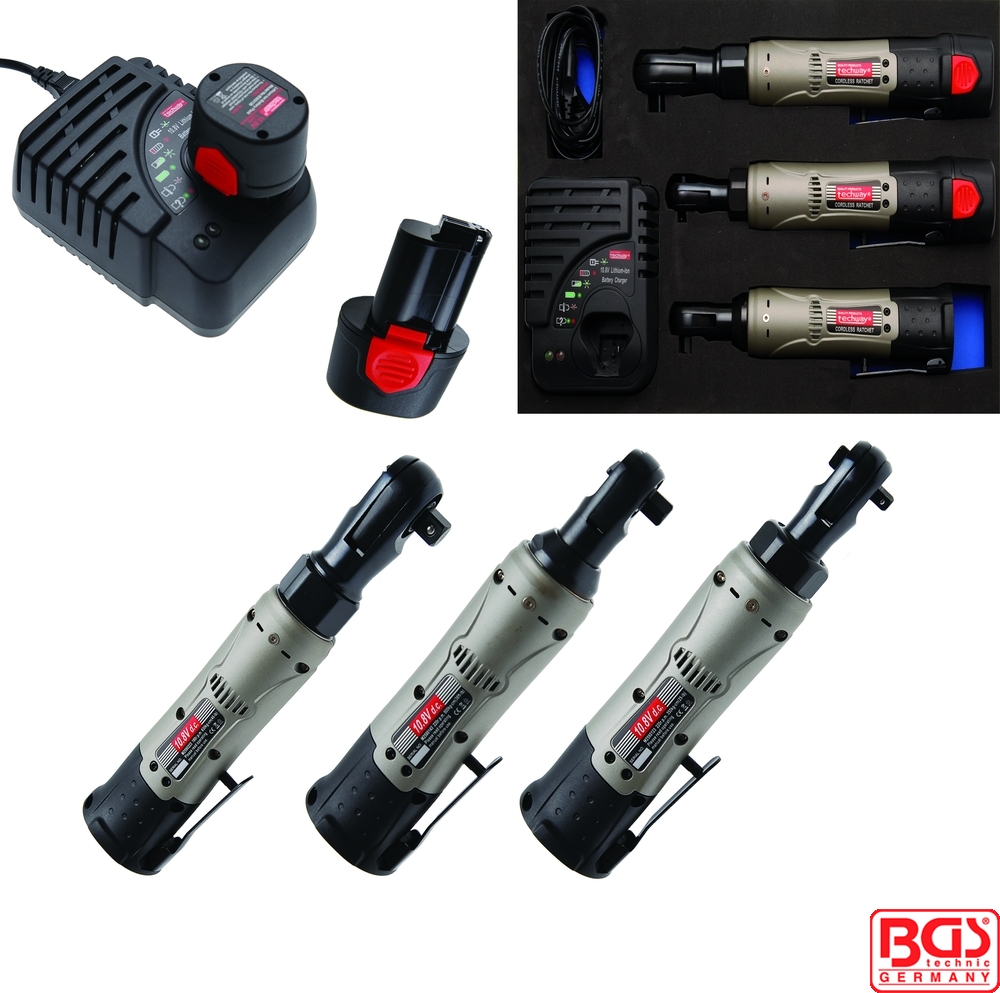 BGS Tools Battery Power Tool Electric Impact Ratchet Set 5Pcs In Tray