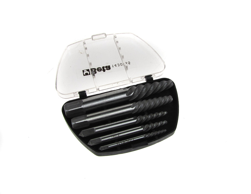 Beta Tools Set of 5 Bolt Stud & Screw Extractors Pullers in Plastic