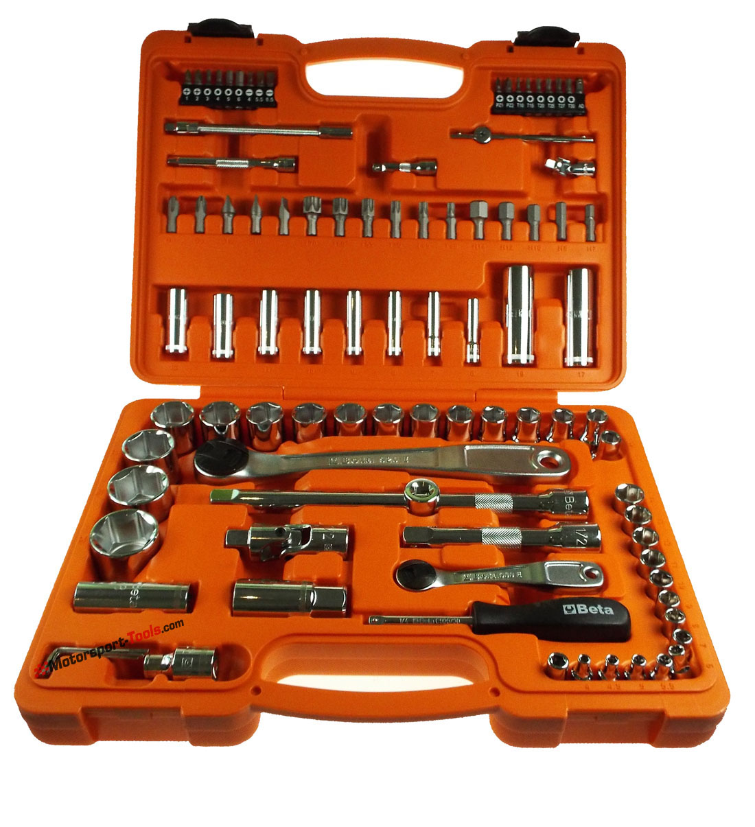 Beta Tools Easy Socket Set 1/4" & 1/2" Square Drive 93 piece Kit in