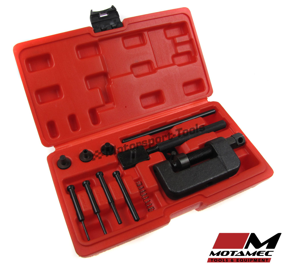 Motamec Motorcycle Chain Breaker & Riveter Tool Link Splitter Riveting