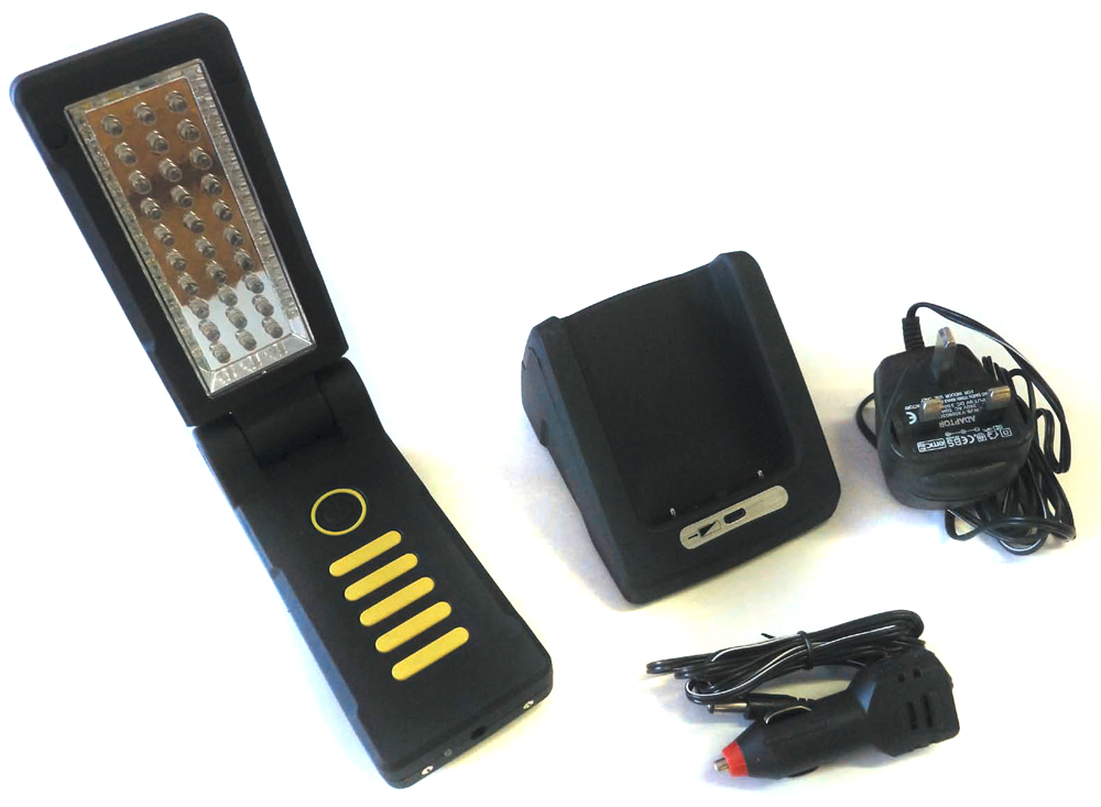 30 LED Work Light Torch with Docking Station and Charger In Car Charge