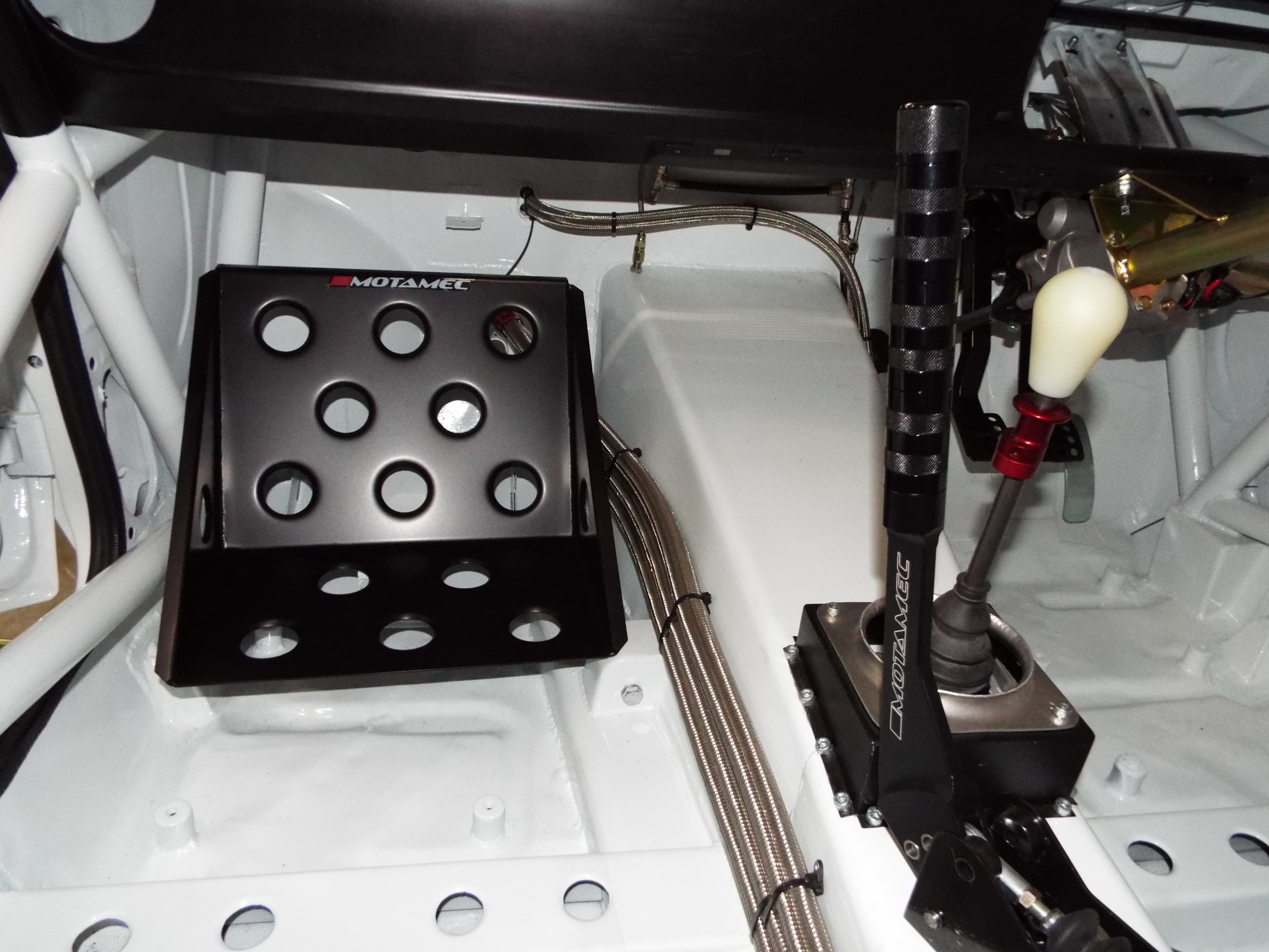 Motamec Alloy CoDriver Footrest Rally Car Navigator Foot Rest BLACK