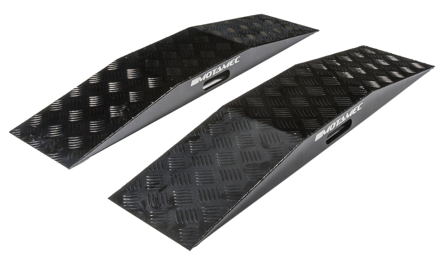 Motamec Alloy WRC Drive Over Wheel Ramps Aluminium Low Entry Ramp Black
