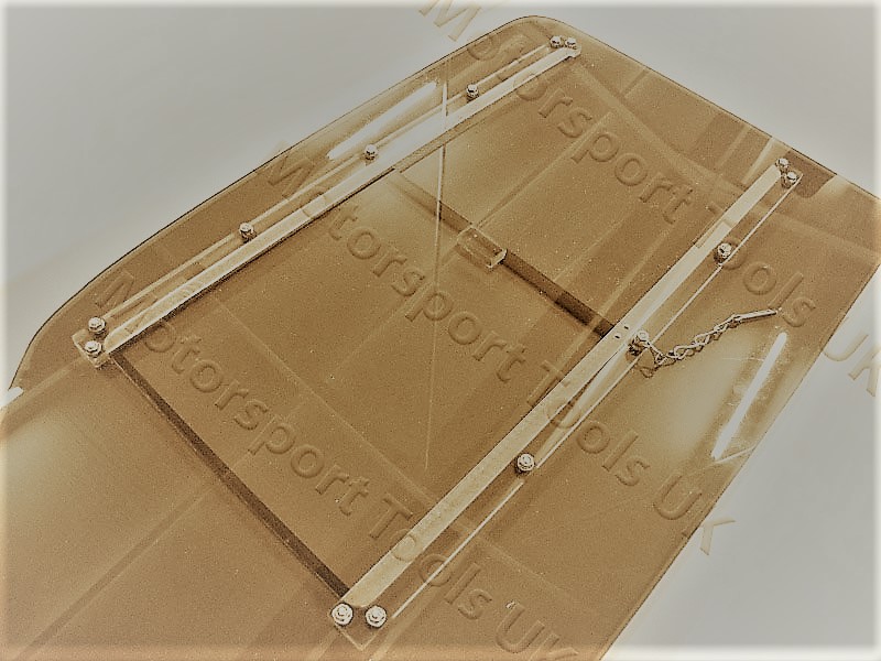 Polycarbonate Side Door Window Slider Kit BRONZE TINT / Perspex / Plastic