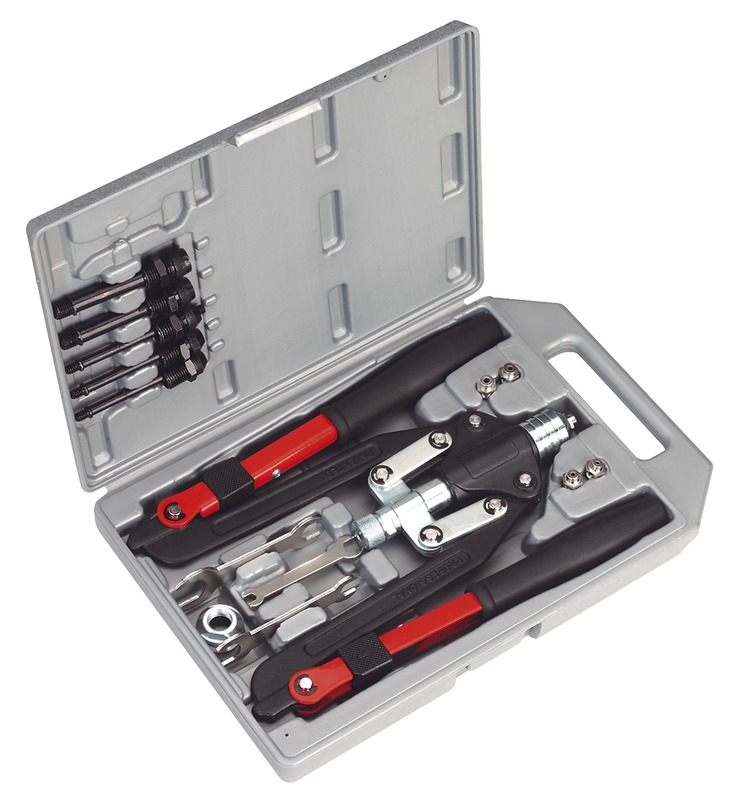 Sealey Rivet & Threaded Insert Nut Riveting Pliers Riveter Tool Gun Kit AK39602 eBay