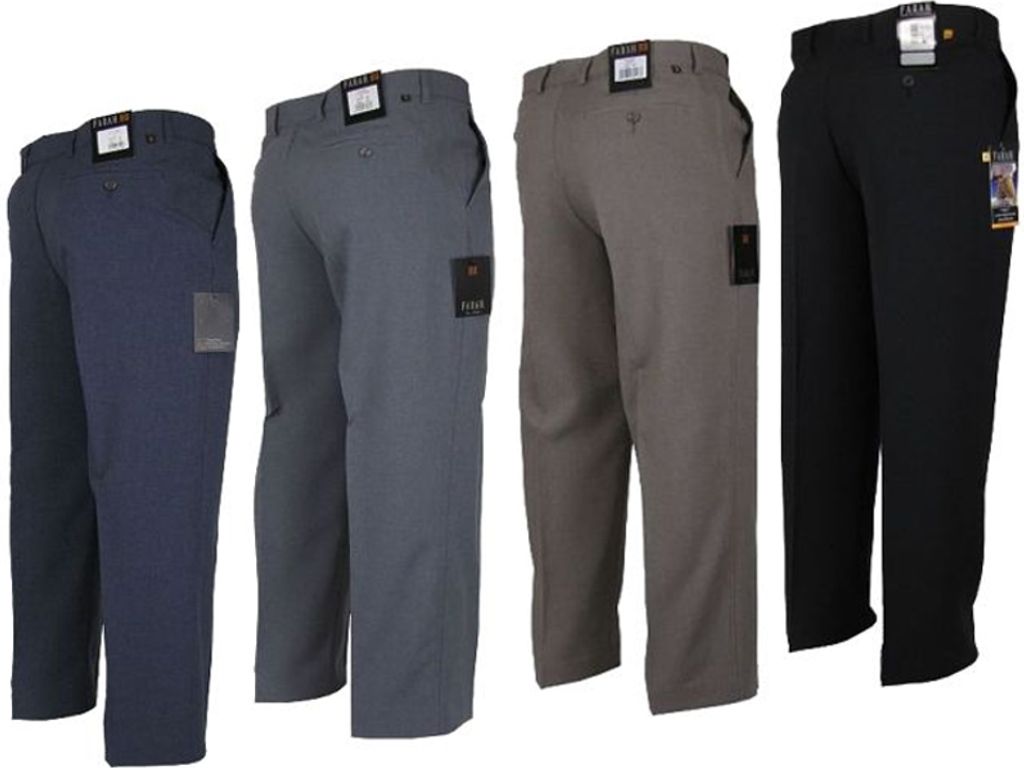 Mens Farah Trouser Flat Front Flexible Waist In 3 Colours 30 To 64 Big Waists Ebay 6754