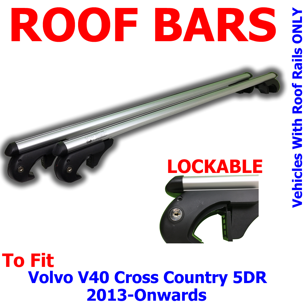 Volvo V40 Cross Country 5 Door 13 Aluminium Locking Aero Roof Bars