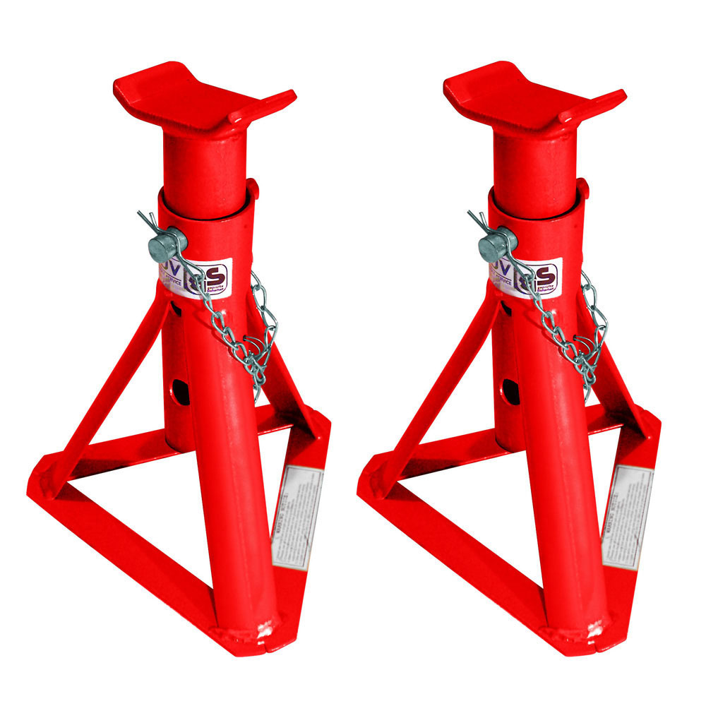 PAIR OF FIXED BASE 2 TONNE / 2000KG CAR AXLE STANDS 255 345MM RANGE