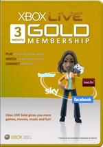 View Item Xbox LIVE Gold 3-Month Membership Card (Xbox 360)