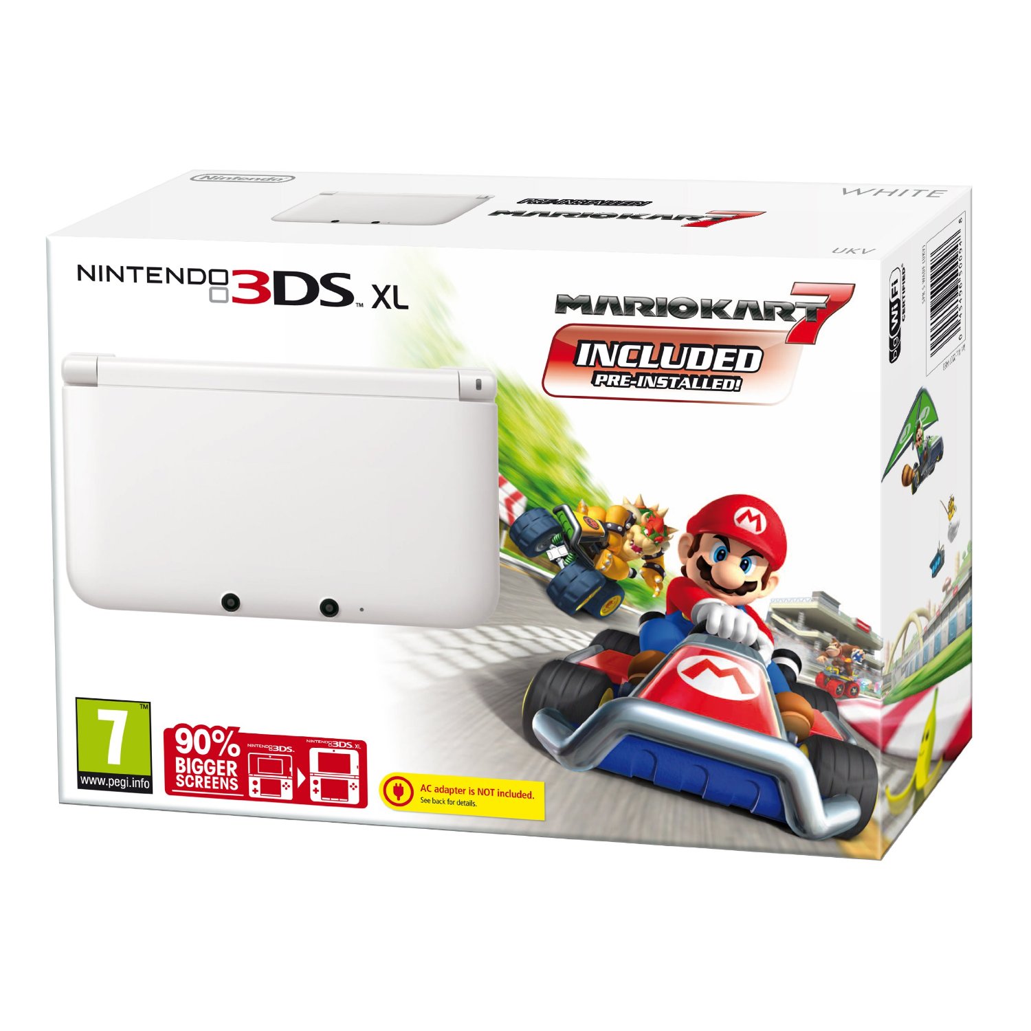 Nintendo Handheld Console 3DS XL White Mario Kart 7 Limited Edition