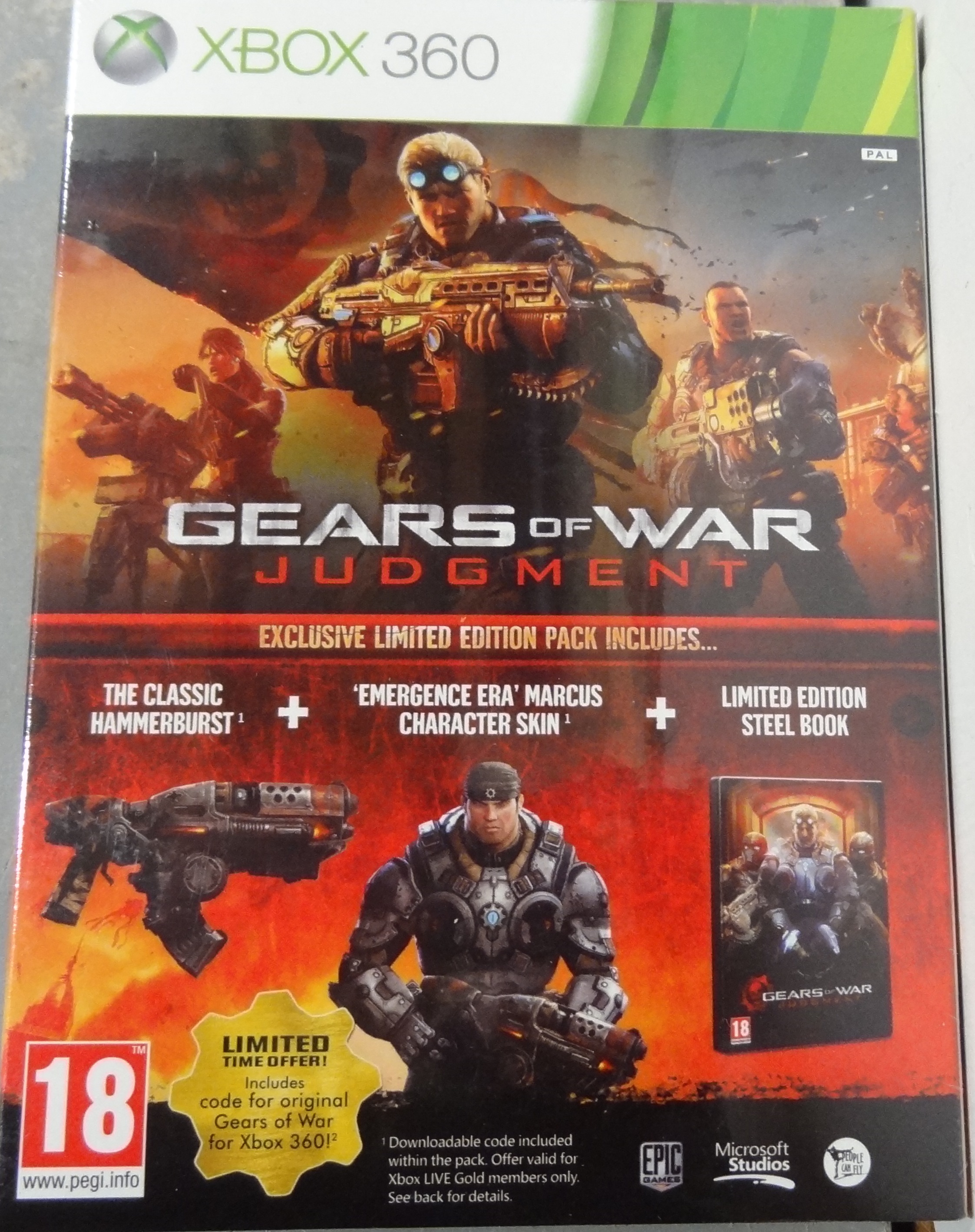Gears of War Judgment Exclusive Limited Edition Pack steel book (Xbox 360) eBay